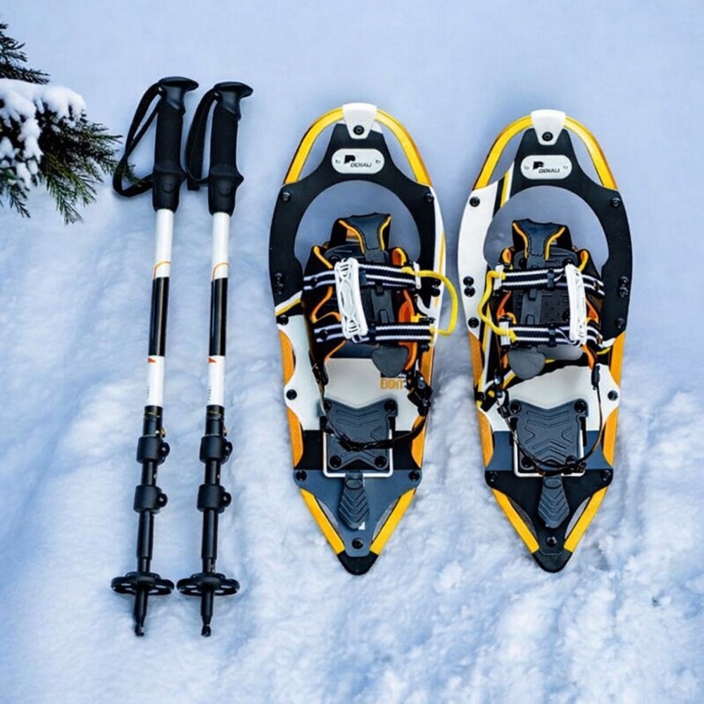 Denali Pro Snowshoe Kit 8x21 – New w/ Poles & Bag
Brand new, Unisex